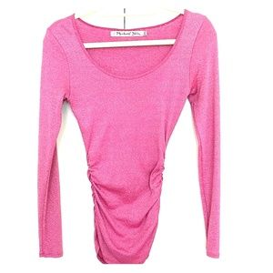 Michael Stars long sleeve pink tee